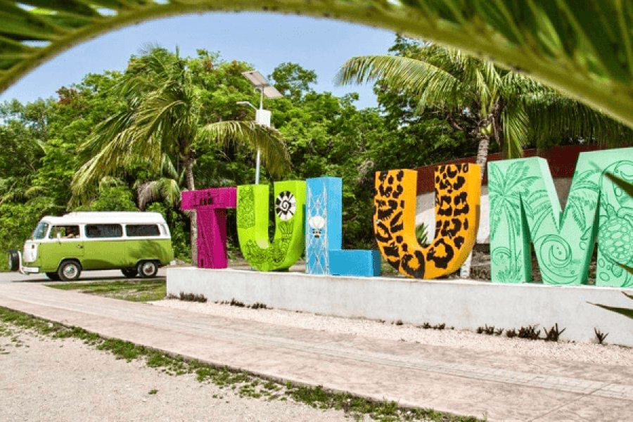 Tulum Mayan Ruins next to beautiful beach - Cancun Airport transportation to Tulum